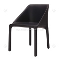 Imported microfiber leather black Manta chairs